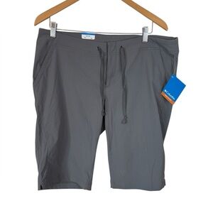 Columbia Anytime Outdoor Grey  Drawstring Long Shorts women’s size 14 NWT